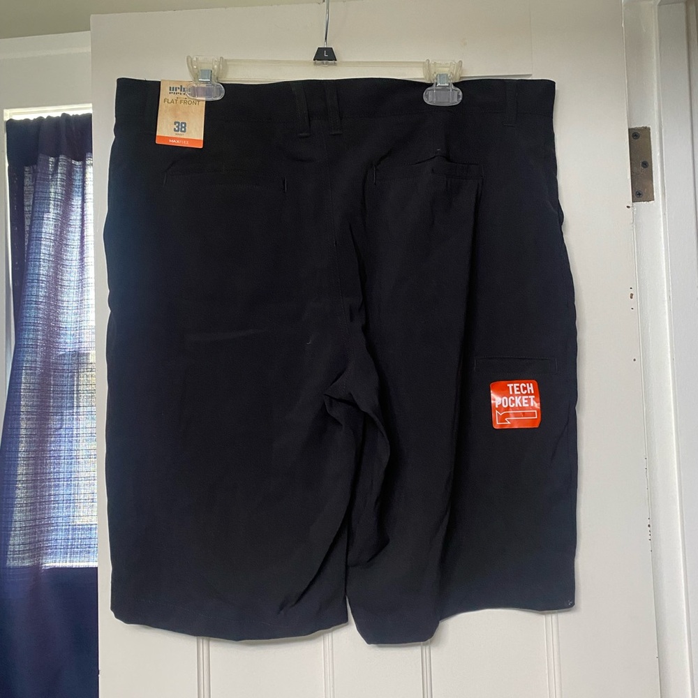 Urban Pipeline Black Flat Front Shorts